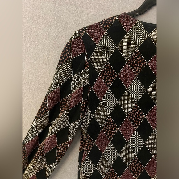 Vintage “Rabbit Rabbit” Harlequin Maxi Dress | 90s - Picture 5 of 6